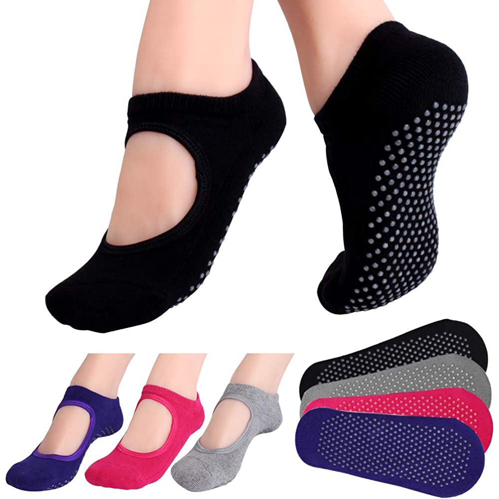 No Show Sock Women - Calcetines antideslizantes con espalda descubierta para