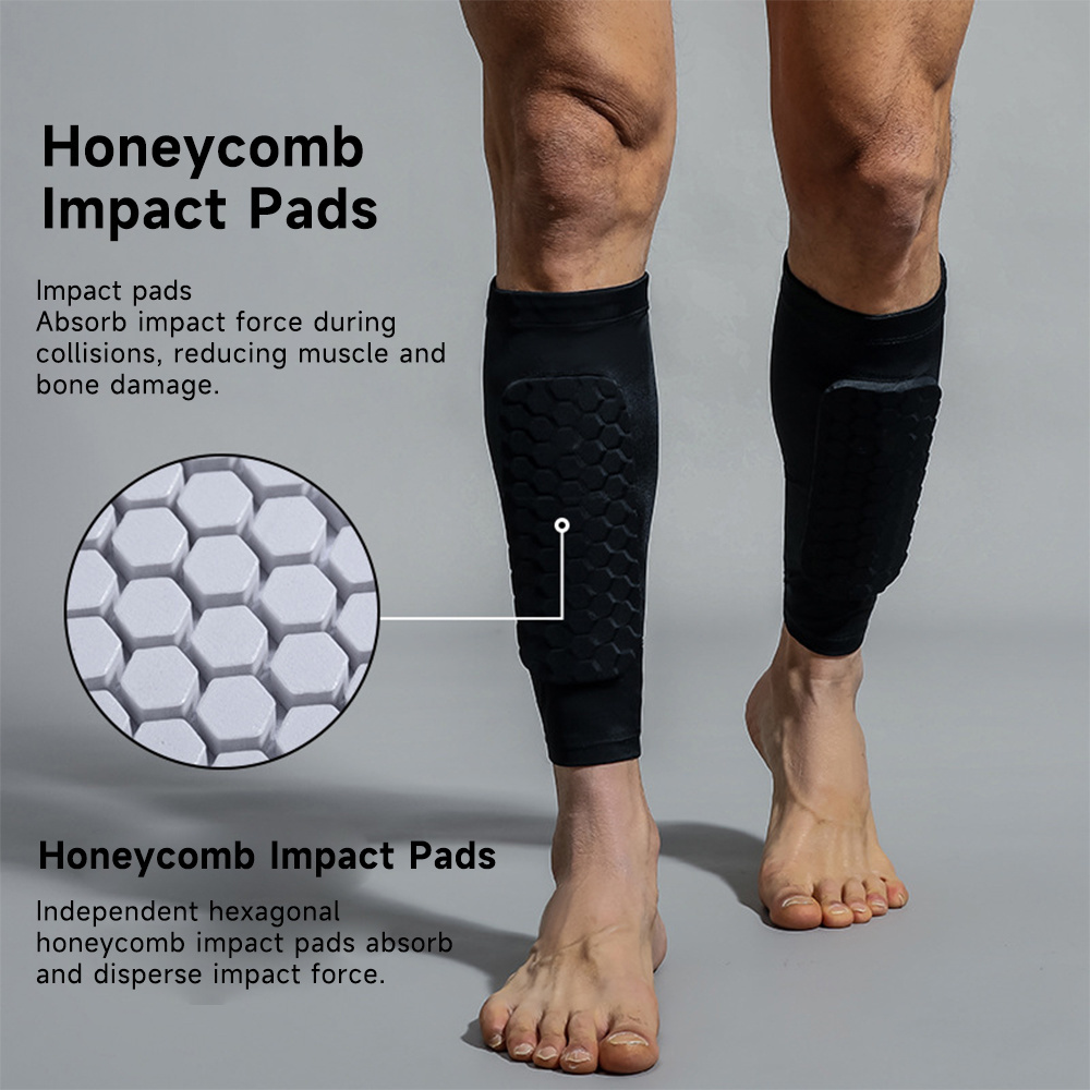 Compression Sleeve Calf - Espinilleras de fútbol gruesas, manga de