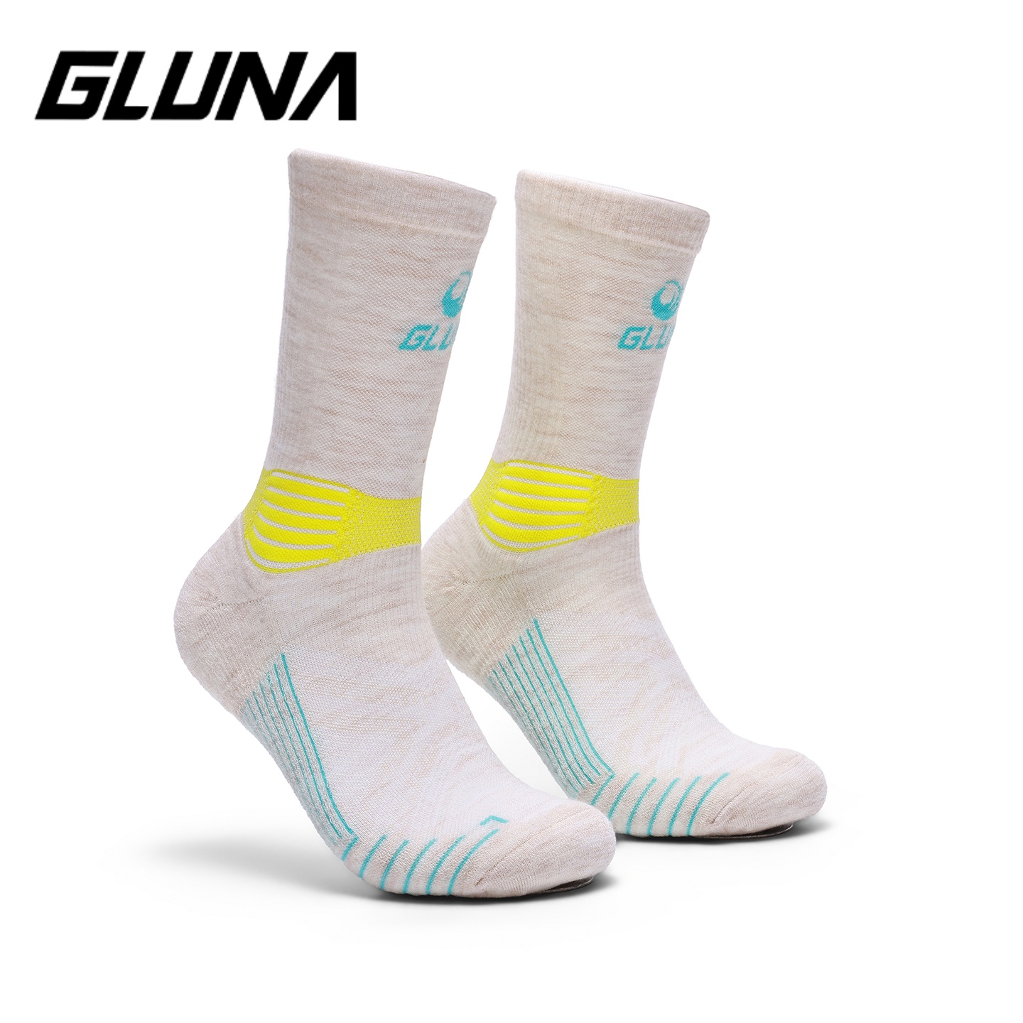 Wool Hiking Sock - Calcetines deportivos GLUNA para senderismo, correr,