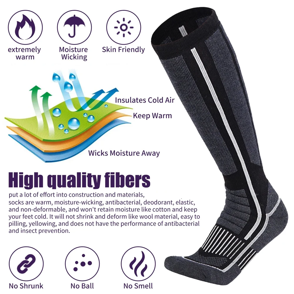 XQQMXX-Calcetines de esquí par - Thermal Sock Winter reseña y precio